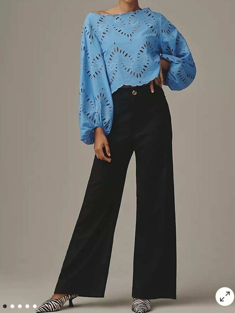 For Anthropologie Maeve the Colette Wide Leg Black Linen Pants Size 31